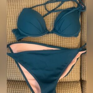 Teal Adore Me Bikini Set